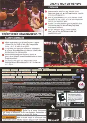 NBA Live 08 (USA) box cover back